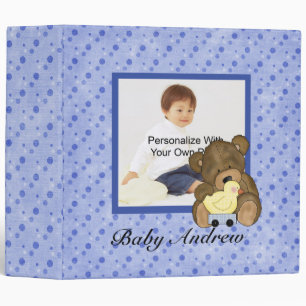 Blue Dots Baby Album Binder