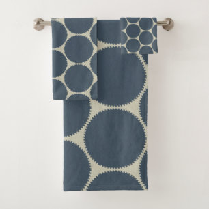 Blue Dots Bath Towel Set