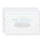 Blue Dots Boy Modern Clean Baby Sprinkle Invite