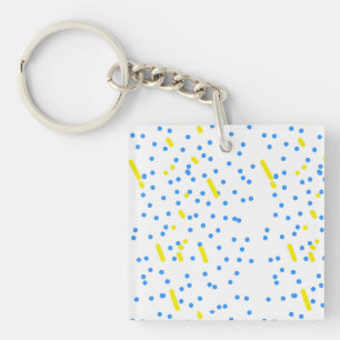 Blue Dots Keychain