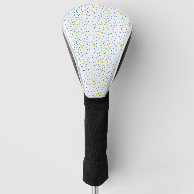 Blue Dots Meteor Shower  Golf Head Cover (Front)