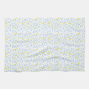 Blue Dots Meteor Shower Kitchen Towel