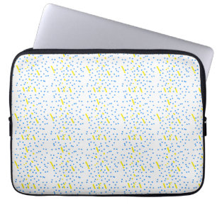 Blue Dots Meteor Shower Laptop Sleeve