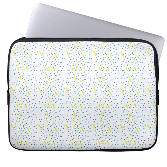 Blue Dots Meteor Shower  Laptop Sleeve (Front)