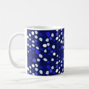 Blue Dots Multi Coloured Fun Geometric Design Coffee Mug