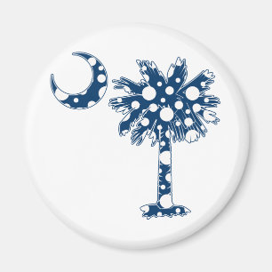Blue Dots Palmetto Magnet