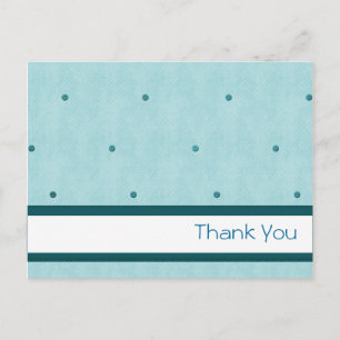 Blue Dots  "Thank You" Postcard
