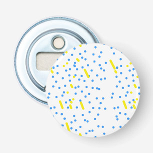 Blue Dots Wishing Star Meteor  Bottle Opener