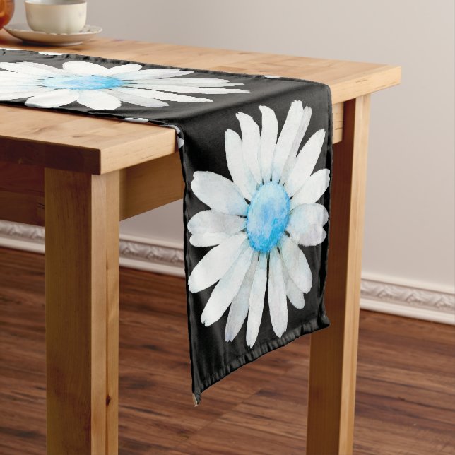 Blue Dotted Daisy's Short Table Runner (In Situ)
