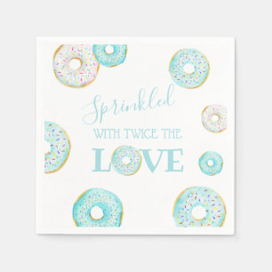 Blue Doughnut Baby Sprinkle Paper Plate Napkin