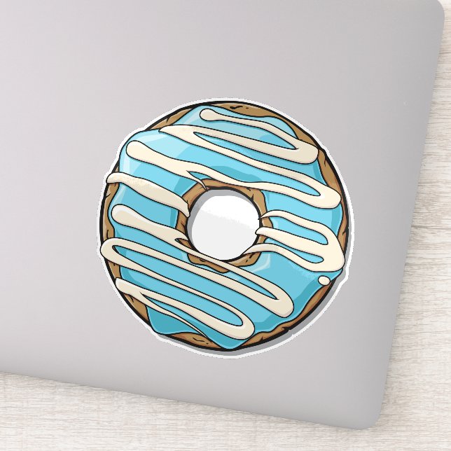 Blue Doughnut, Doughnut, Icing, Frosting, Glaze (Detail)