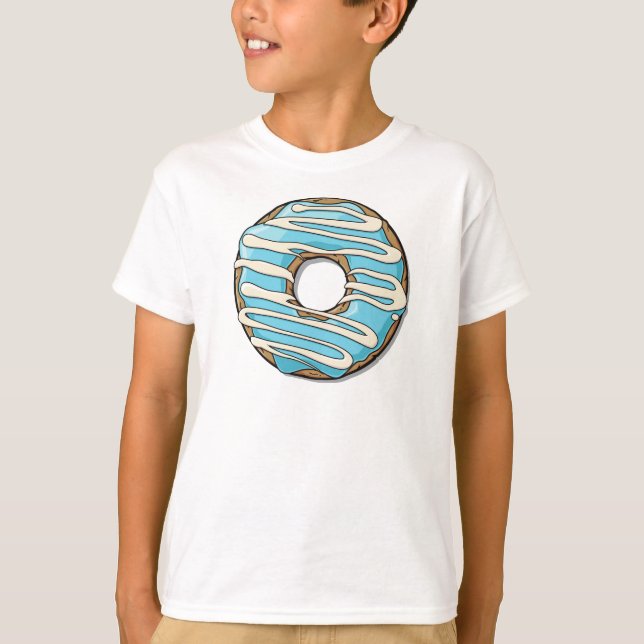 Blue Doughnut, Doughnut, Icing, Frosting, Glaze T-Shirt (Front)