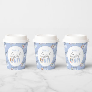 blue Doughnut sweet one 1st birthday party attire  Paper Cups