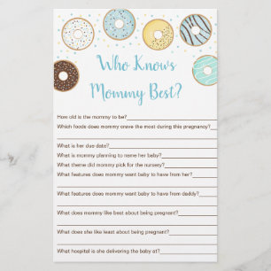 Blue Doughnut Who Knows Mommy Best Game
