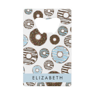 Blue Doughnuts, Brown Doughnuts, Sprinkles, Your N Credit Card Bottle Opener