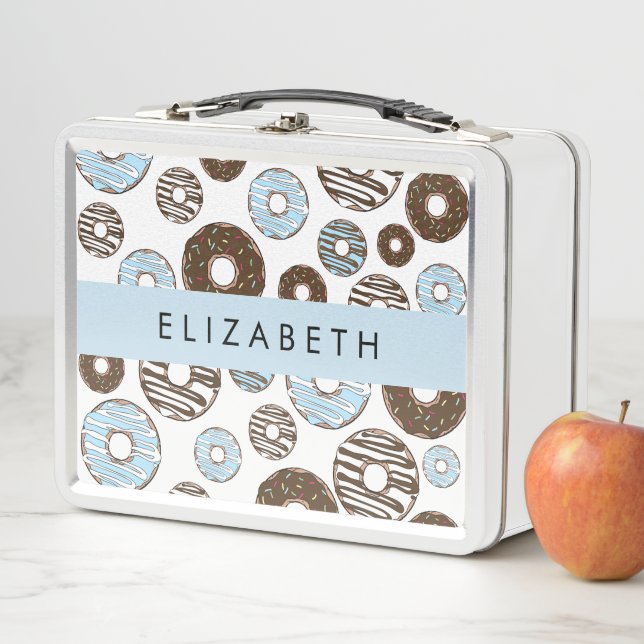 Blue Doughnuts, Brown Doughnuts, Sprinkles, Your N Metal Lunch Box (In Situ)