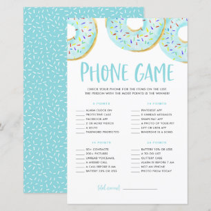 Blue Doughnuts What's On Your Phone Baby Shower Ga