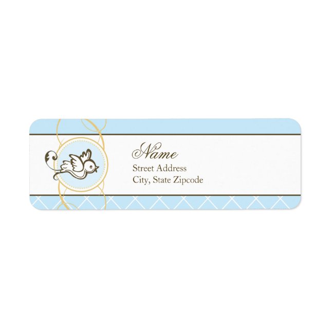 Blue Dove Return Address Label (Front)