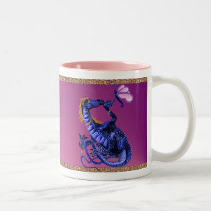 Blue Dragon and Butterfly  Mug