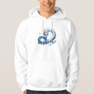 Blue Dragon Art Mythical Fantasy Aesthetic Ori Hoodie