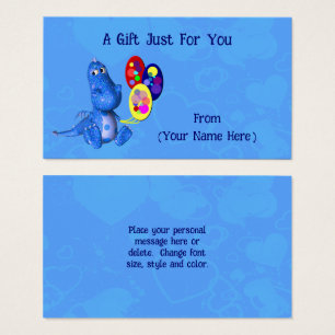 Blue Dragon Balloons Personalized Gift Card Tag