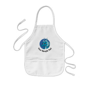 Blue dragon cartoon  kids apron