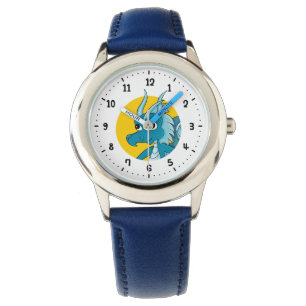 Blue dragon cartoon watch