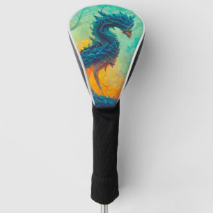 Blue Dragon Driver Cover, White  Golf Head Cover