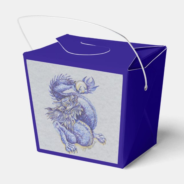Blue Dragon Favor Box (Back Side)