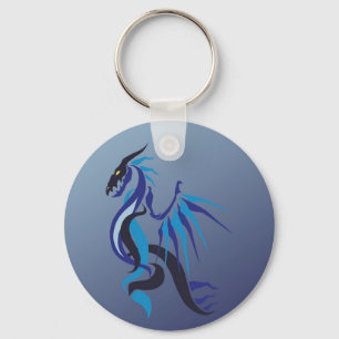 Blue Dragon Flame Keychain