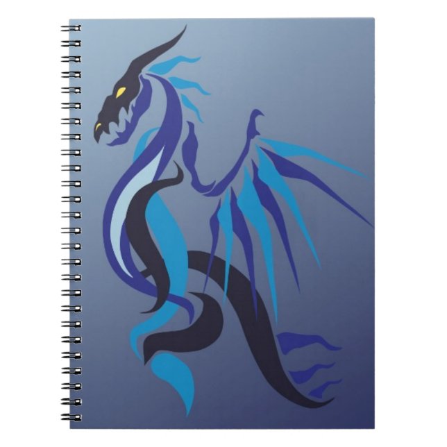 Blue Dragon Flame Notebook (Front)