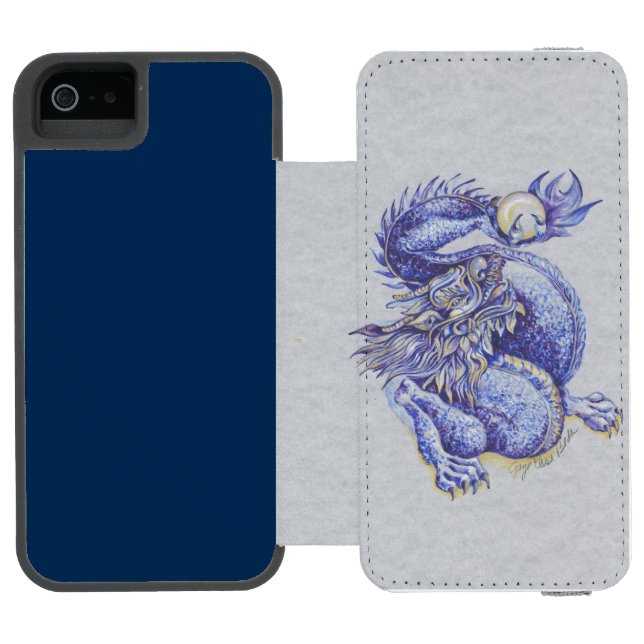 Blue Dragon Incipio iPhone Wallet Case (Folio Open)