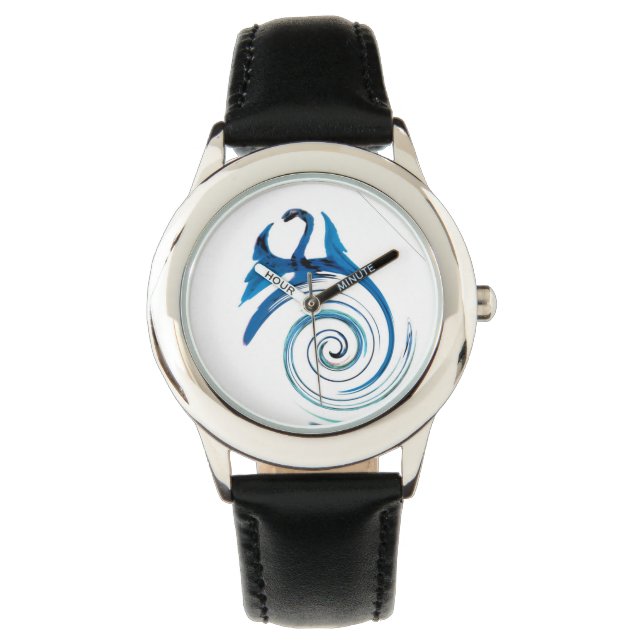 Blue Dragon Mystical Animal Art Watch (Front)