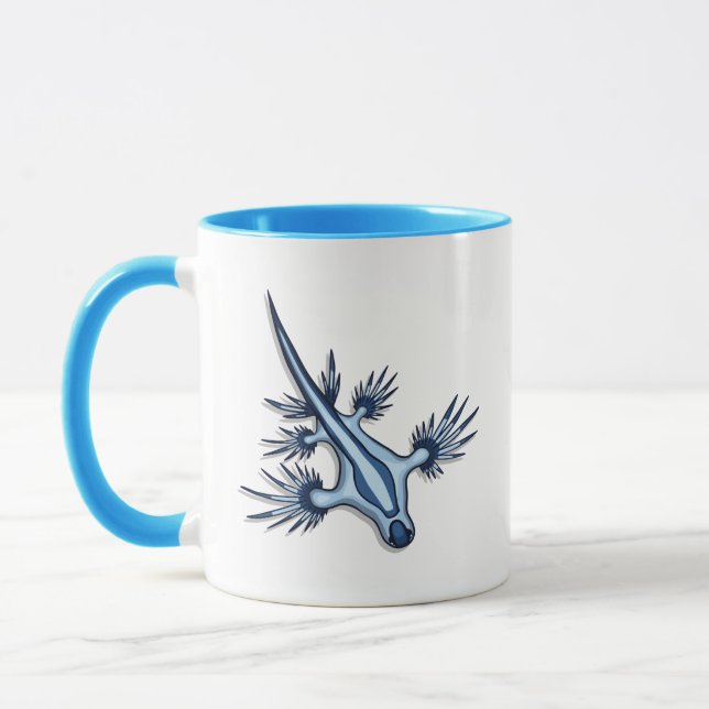 Blue Dragon Nudibranch Mug (Left)