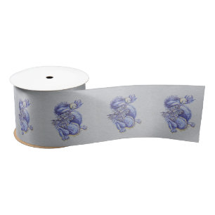 Blue Dragon Satin Ribbon