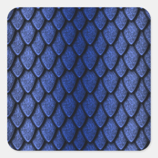 Blue Dragon Scales Square Sticker