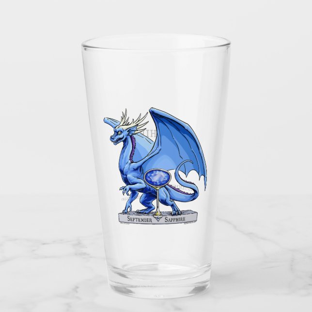 Blue Dragon: September’s Birthstone Sapphire Glass (Front)