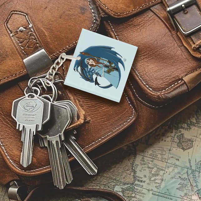  Blue Dragon Sorceress Snowflakes Keychain (Creator Uploaded)