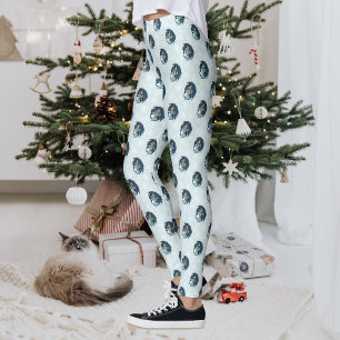 Blue Dragon Sorceress Snowflakes Leggings