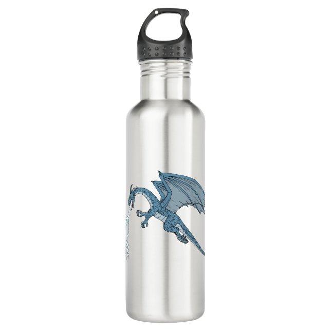 Blue Dragon Spitting Lightning  710 Ml Water Bottle (Front)