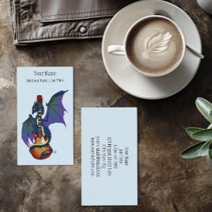 Blue Dragon Sunburst Guitar Music Business Card