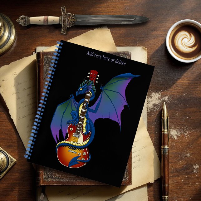 Blue Dragon Sunburst Guitar Music Notebook (Creator Uploaded)