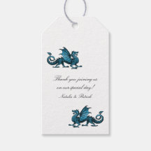 Blue Dragon Wedding Gift Tags