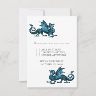 Blue Dragon Wedding Response Card