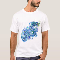 Blue Dragon with Water Splashes