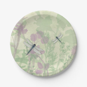 Blue Dragonflies Paper Plate