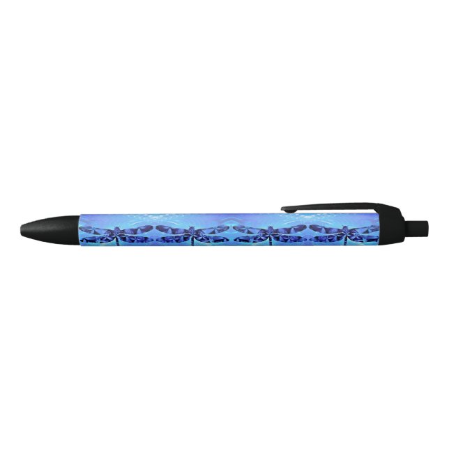 Blue Dragonfly Black Ink Pen (Top)