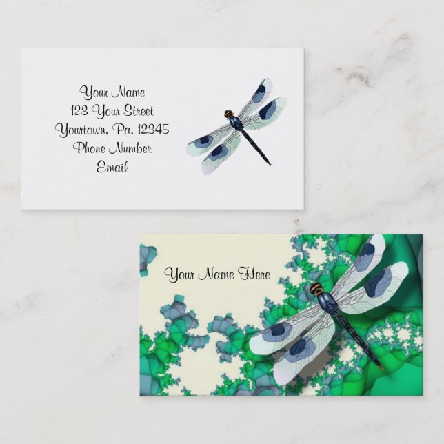Blue Dragonfly Business Card (Front/Back)