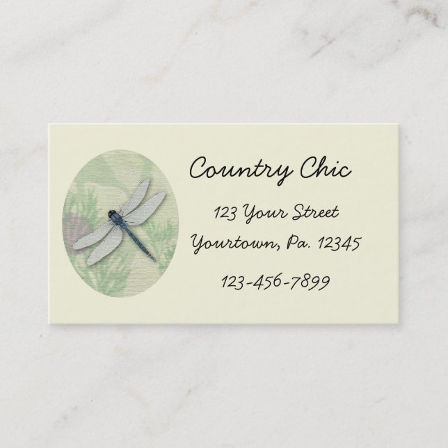 Blue Dragonfly Business Card (Front)