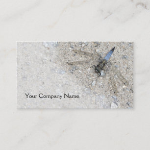 Blue dragonfly business card